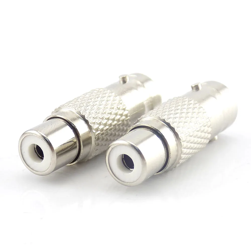 10Pcs BNC Connectors Female to RCA Female Plug Jack Female Bnc To RCA Connector Adapters for Cctv Camera Audio Video