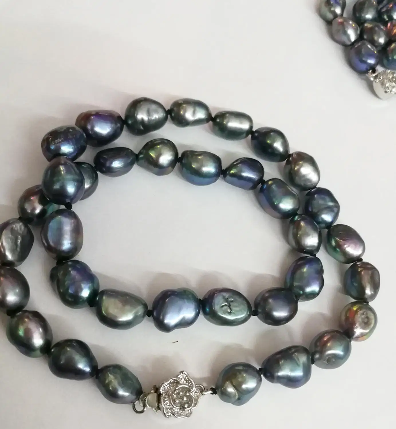 35cm 80cm 200cm 10mm black brown gray baroque freshwater pearl Necklace Jewelry irregular pearl