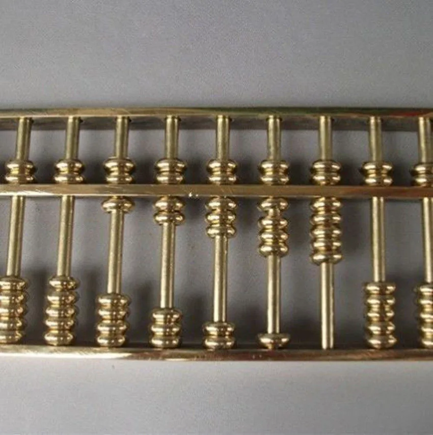 الصينية التبتية تحصيل النحاس منحوتة المعداد آلة حاسبة العتيقة نمط أداة رياضية التحف الثقافية