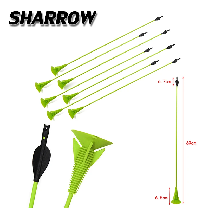 6Pcs Shock-Absorbing Rubber Suction Cup Arrow Multifunction Safe Shooting Hunting Game  Kids Toys Children's Arrow