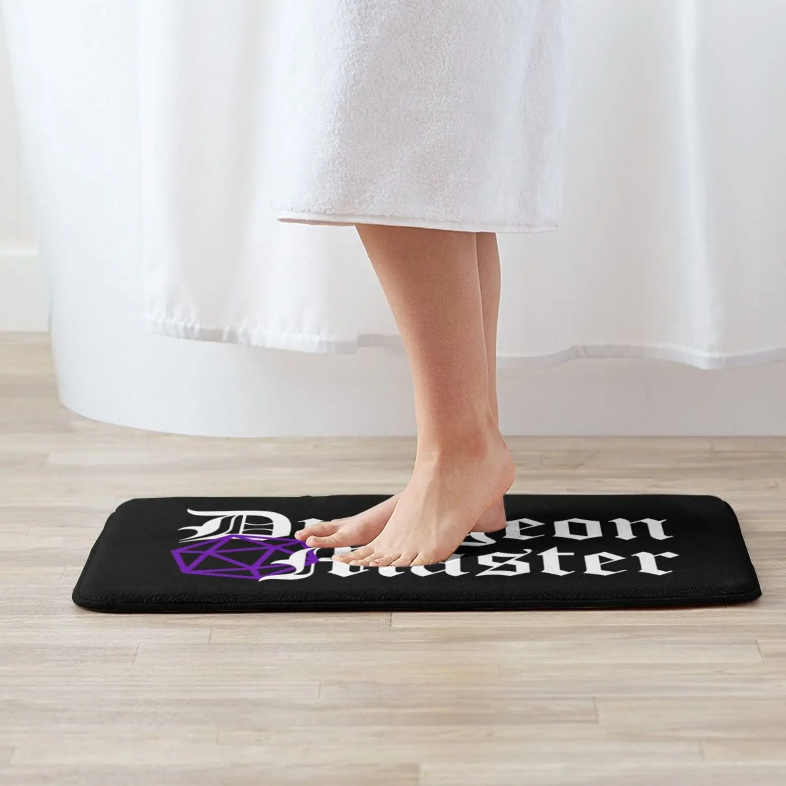 Master With Purple D20 Entrance Door Mat Bath Mat Rug Master Dm And Dnd Gm Game Master Rpg Tabletop D20 Purple 20 Sided Die 20