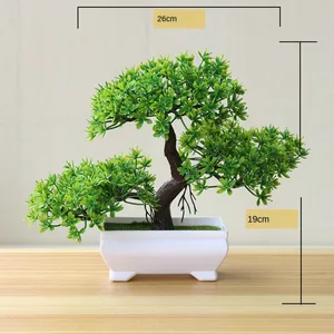 Yapay bitkiler, yeşil bonsai ağacı, vazoda, küçük ağaç, çimen, çiçeği, gün, Cadılar Bayramı, düğün, Noel, parti, ev, ev dekoru, ofis, yeni zümrüt çimlerinde en çok satan 8 - №8