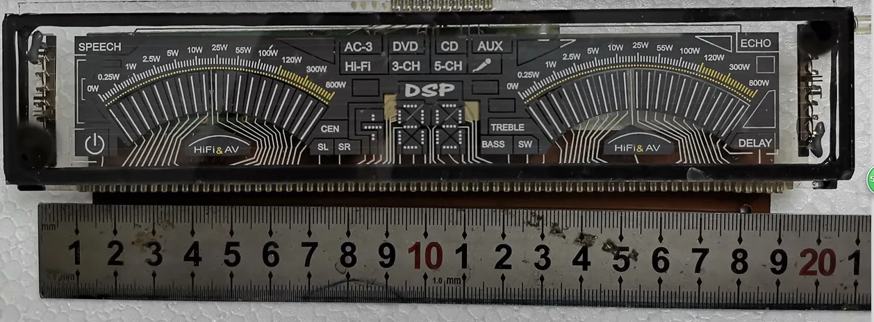 Fluorescent display for power amplifier and speaker (VFD7938)