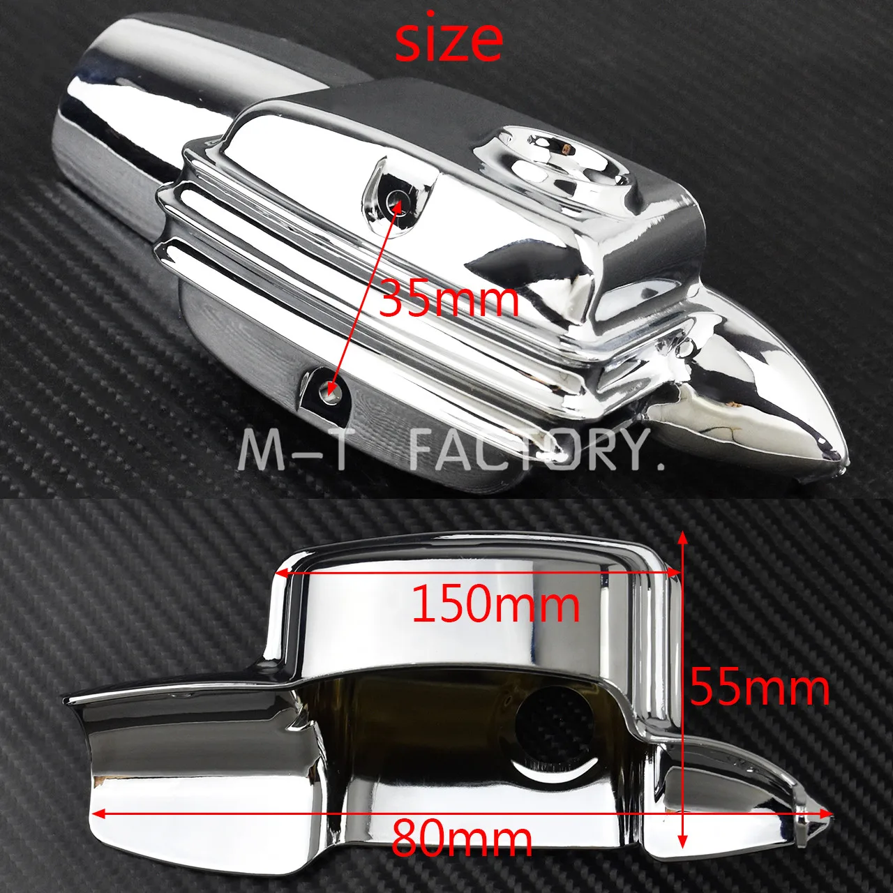 Cubierta cromada para cilindro maestro de freno de motocicleta, cubierta para Harley Touring 2008-2019 Electra Glide Road Street Glide Road King FLHR