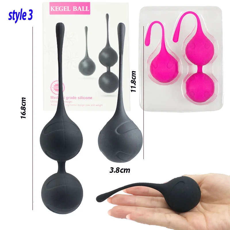 Silicone Kegel Balls Set Geisha Ben Wa Vaginal Balls Vagina Tightening Exerciser Built-in metal ball intimate Sex Toy for women