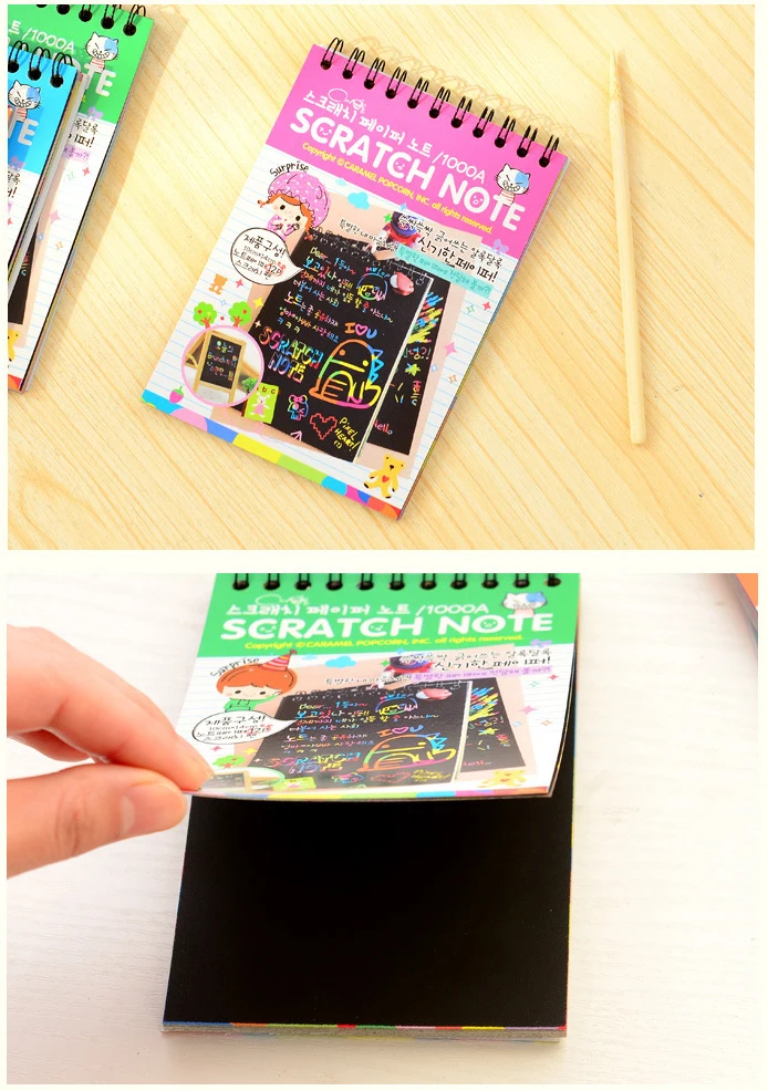 1pcs/set  Magic Rainbow Drawing Board Paper Colorful Scratch Art Paper Card Set Kids learning Drawing Education Toy