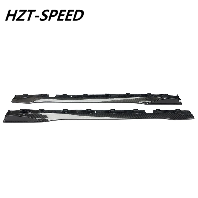 Carbon Fiber Material Side Skirts Trim Extensions Lip For Ford Mustang Tuning 2015-2018