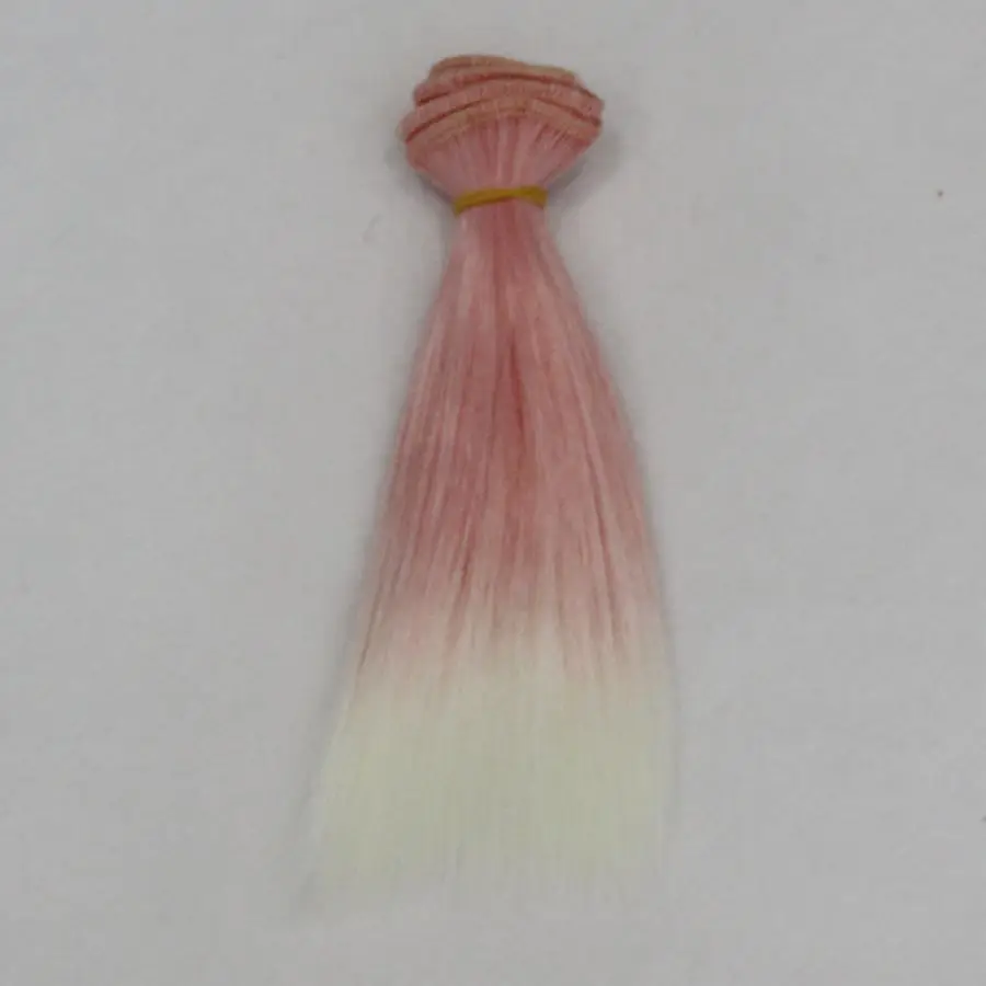 Bjd Pruik Accessoires 1 Stuk 15*100Cm Baby Haar 1/3 1/4 1/6 1/12 Natuurlijke Gradiënt Ramp Baby Hair Diy Regenboog Kleur Haar