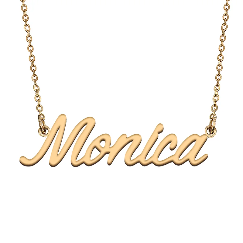 

Monica Custom Name Necklace Customized Pendant Choker Personalized Jewelry Gift for Women Girls Friend Christmas Present