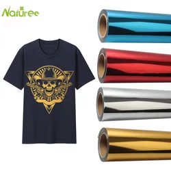 1m/3m/5m/10m Metallic Heat Transfer Vinyl Iron on Transfer HTV Iron on For T-Shirt Heat Press DIY Decor Film 25cm Width