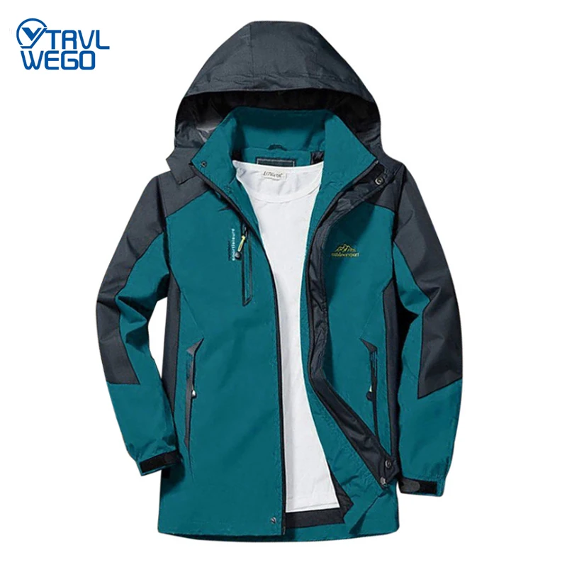 

TRVLWEGO Windbreaker Jacket Trekking Climbing Outdoor Travel Women Men Fleece Water Resistant Camping Hiking Fishing Coat