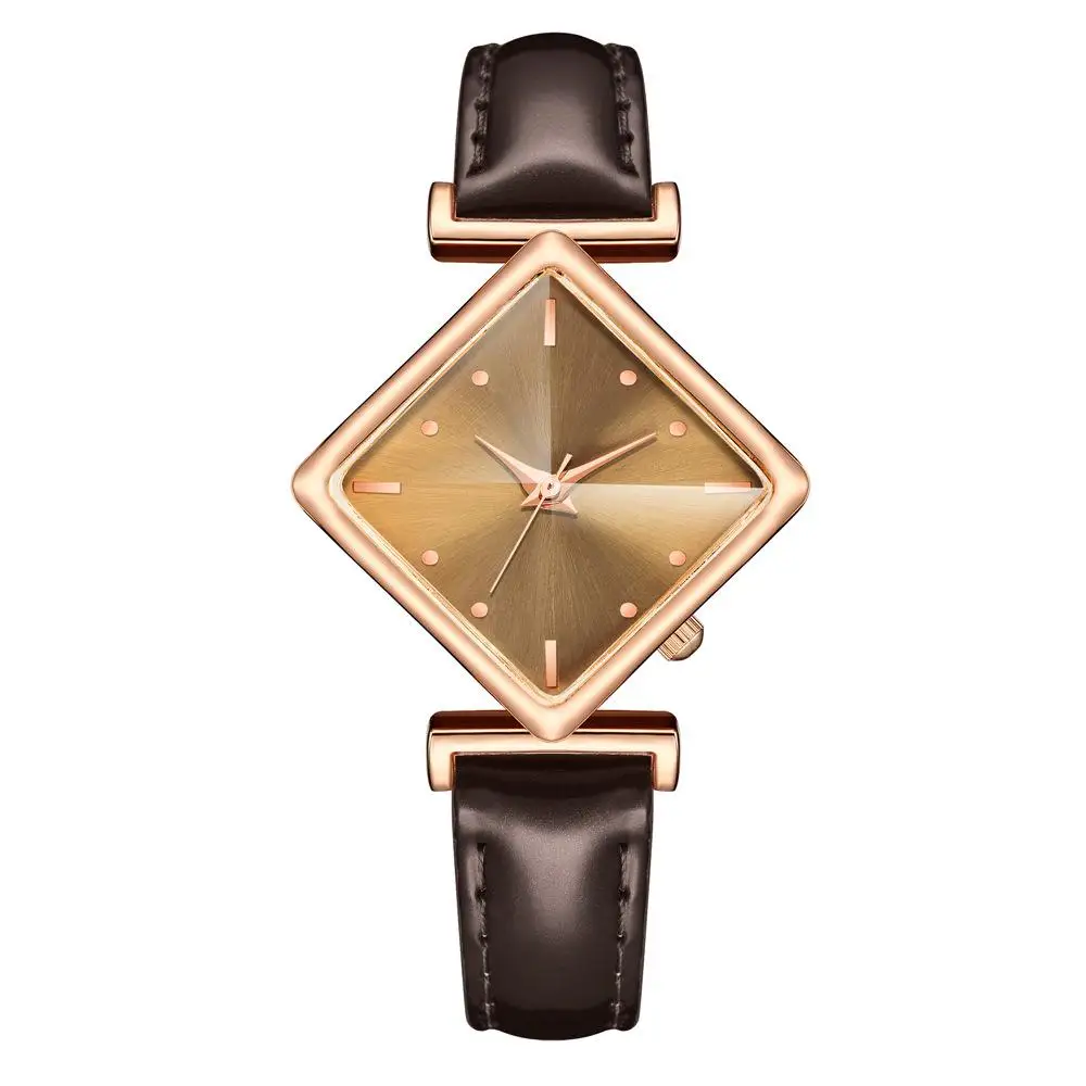 Reloj rectangular para mujer, cronógrafo de cuarzo plateado, elegante y sencillo, relojes de pulsera de cuero Retro informales a la moda, 2023