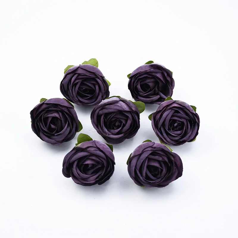 50/100 Stück Künstliche Blumen Seidenrosen Knospen DIY Geschenke Süßigkeitenbox Festival Dekoration Heimzimmer Hochzeit Brautaccessoires Ausverkauf – Detail 8