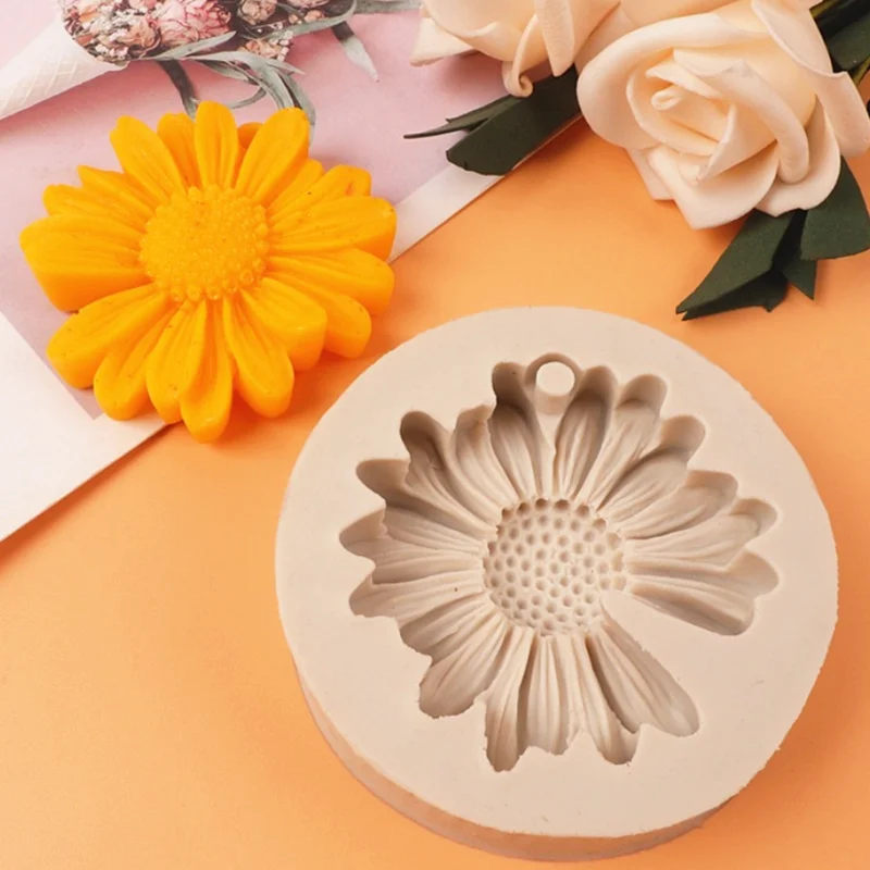 

Flowers Daisies Resin Silicone Mold Kitchen Baking Tool DIY Cake Chocolate Fondant Moulds Daisy Lace Dessert Pastry Decoration