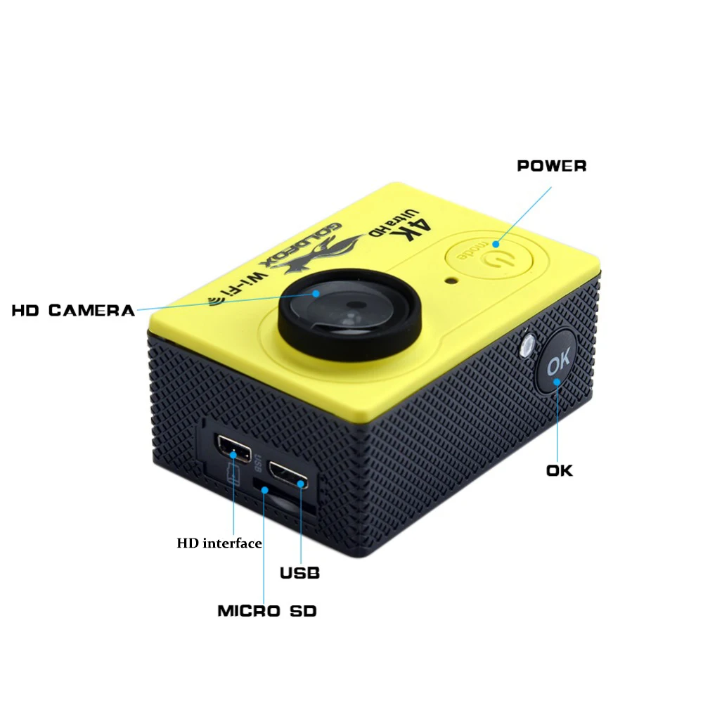 H9R Action Camera Ultra HD 4K WiFi Remote Control Sports DV Underwater 30M Waterproof 170° Wide Angle Video Recording Camera