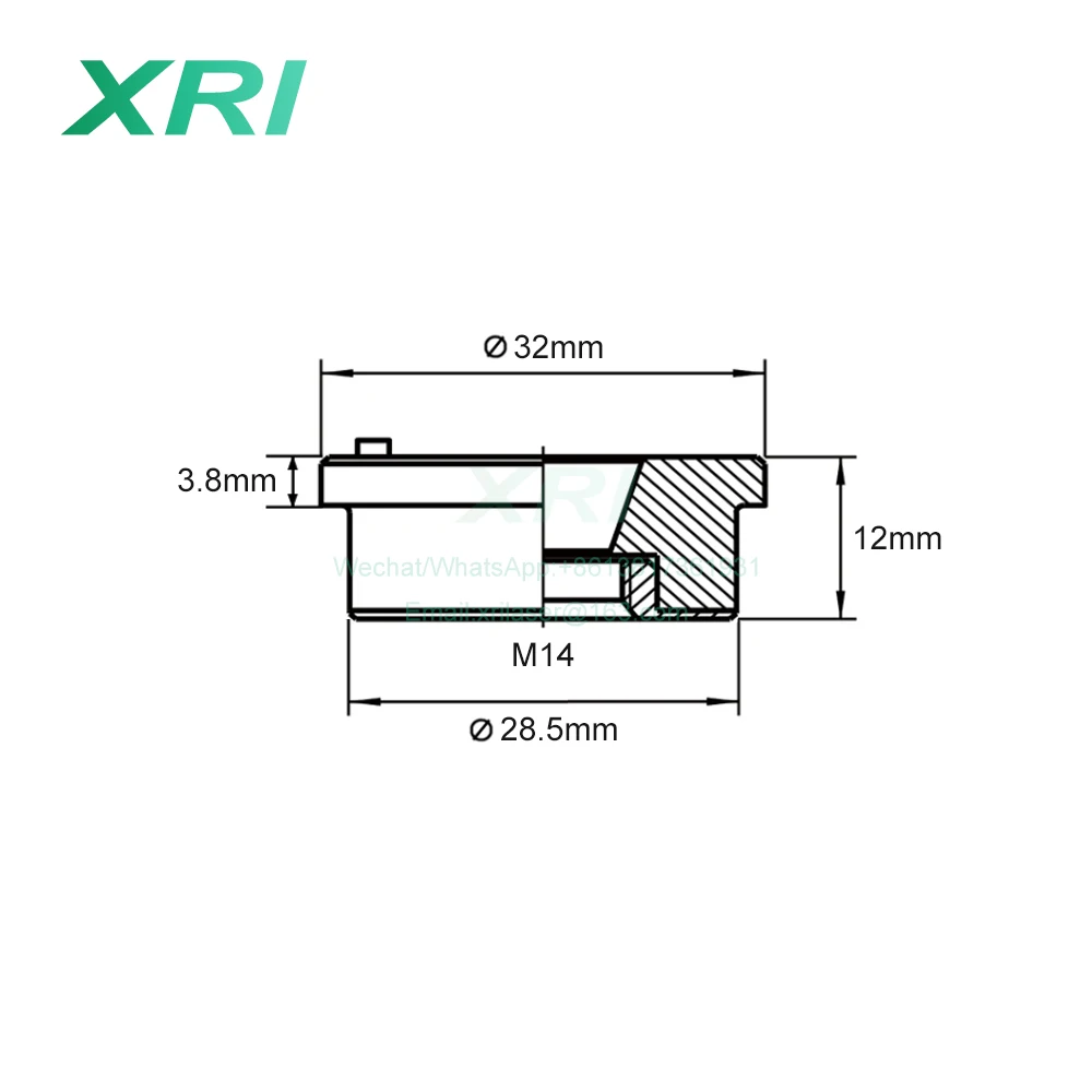 Original Raytools Fiber Laser Ceramic Dia.32mm Nozzle Holder 120274100B for BT240S BM109 BM111 BM114S