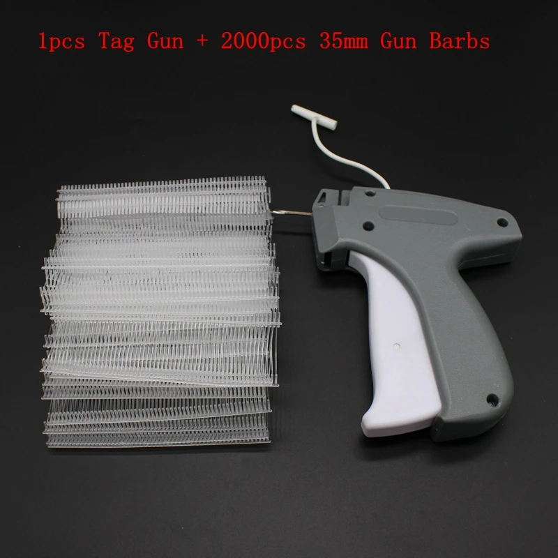 1pcs Tag Gun and 2000pcs 35mm TAGGER Gun Barbs Garment Retail Price Label Tagging Tag Gun