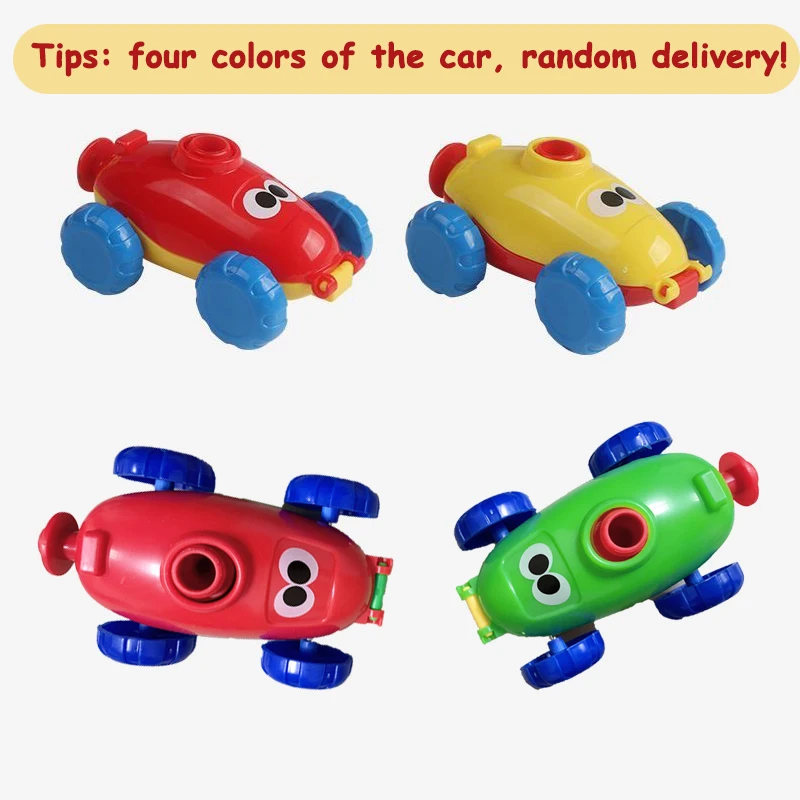 Children\'s Car Toys  inertial power balloon  Fun Inertia Balloon Powered Car Toys Aerodynamics Inertial Power Balloon toy car