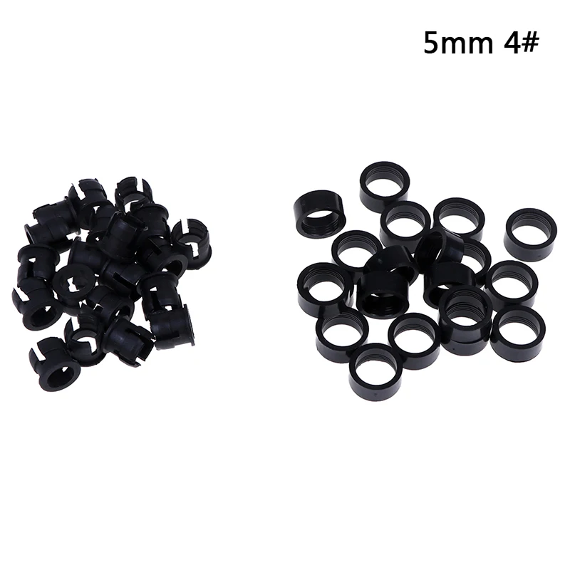 Juego de cajas de montaje de biseles de taza, soporte de Clip LED de plástico negro, 3mm/5mm, 20 unidades