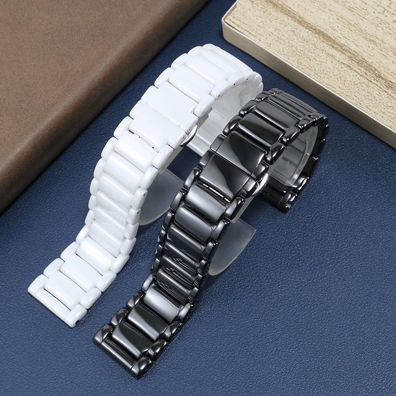 

Ceramic Watchband Replacement AR1509 1507 1895 70002AR6008 Series Black White Watch Chain 22mm Men's Bracelet