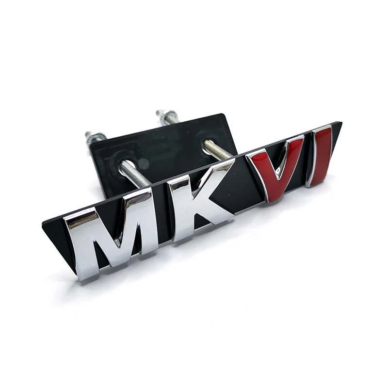 

Auto Badge MKVI Grill Emblem Chrome Red Badge Car Sticker Golf 6 MKVI TSI Decor Nameplate