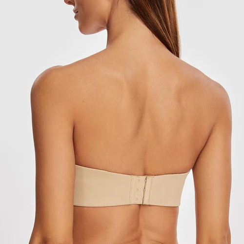 Imagen 2 del producto Sujetador sin tirantes para mujer, reductor de busto grande, Bandeau sin forro con aros