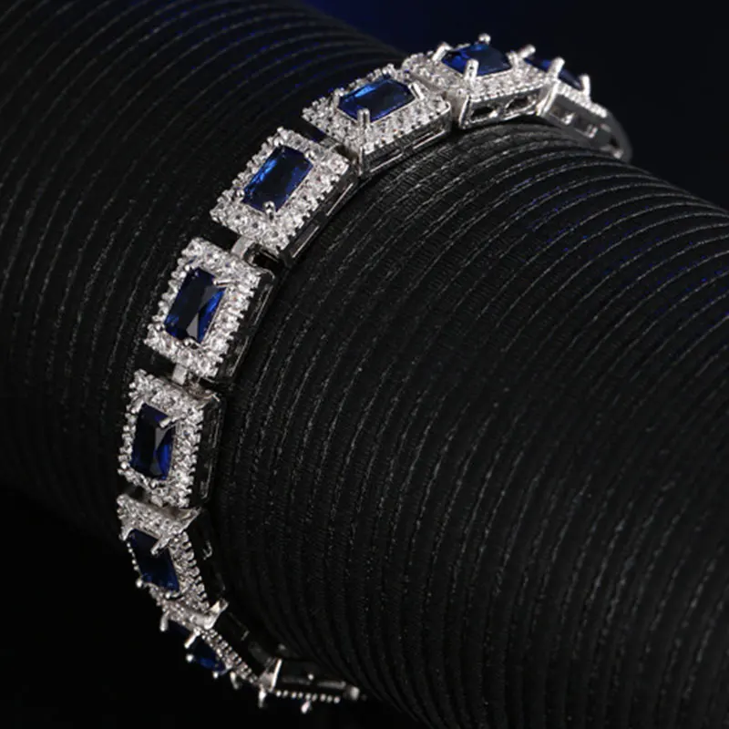 HUAMI New Design Bracelets & Bangles AAA Cubic Zircon Five Color Elegance Jewelry Bracelets For Woman Wedding Party Gift