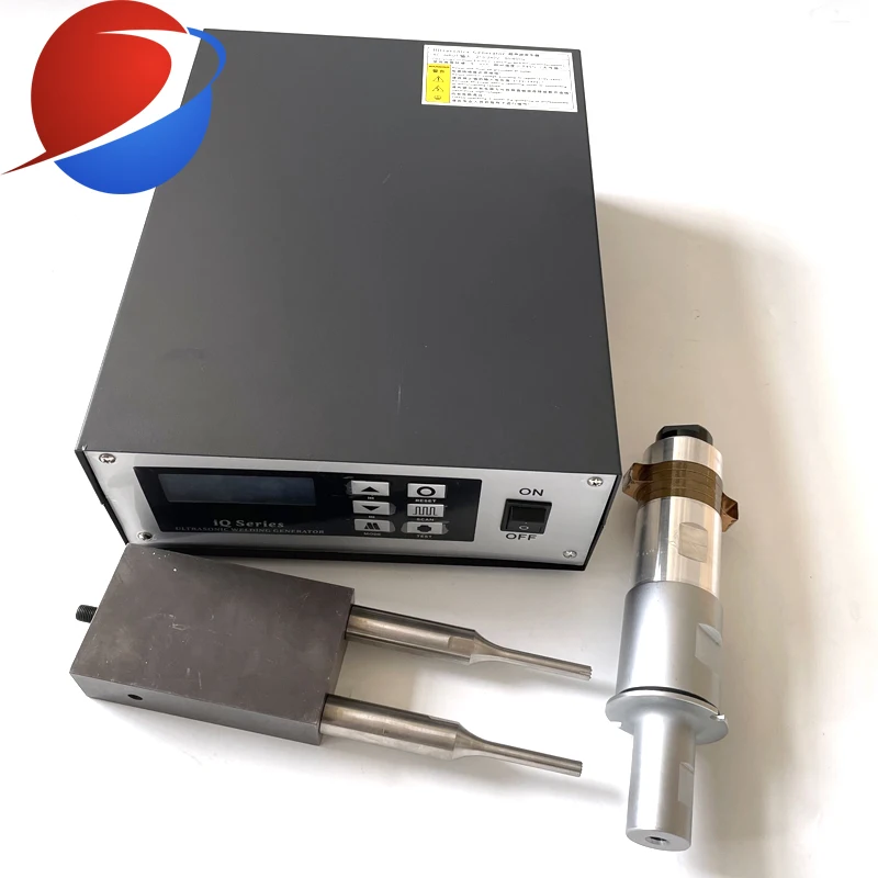 2000w/20khz Double Head Ultrasonic Spot Welding Sensor And Generator For Plastic Vase Nameplate Welding