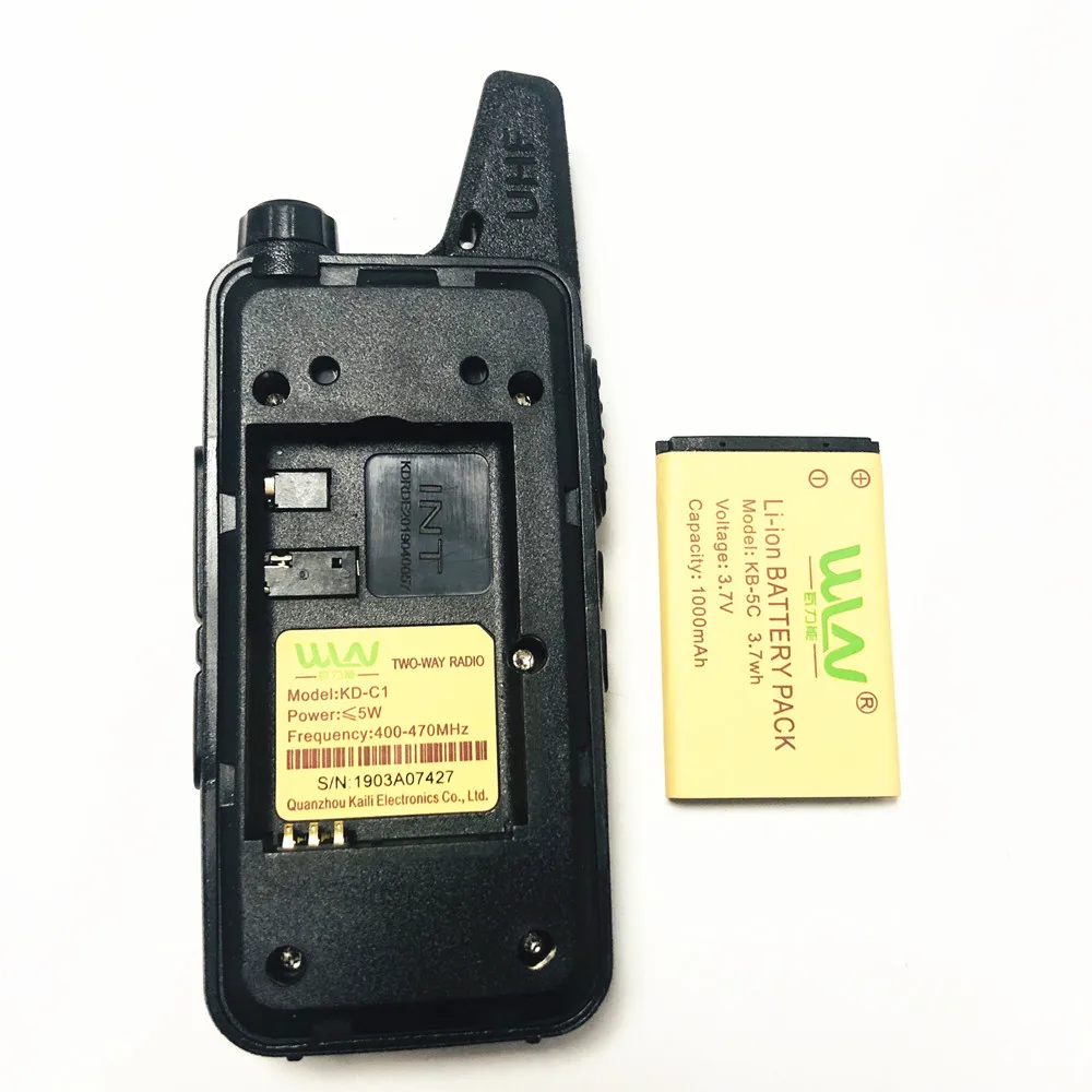 WLN-mini transceptor portátil, rádio bidirecional, comunicador do Presmão, estação de rádio, Walkie Talkie do Mi-Ni, KD C1, C1, 2 PCes