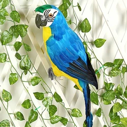 25/35cm Handmade Simulation Parrot Creative Feather Lawn Figurine Ornament Animal Bird Garden Bird Prop Decoration Miniature