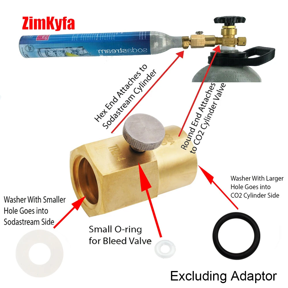 Seals Gaskets O rings for SodaStream Co2 Cylinder Tank Refill Adapter