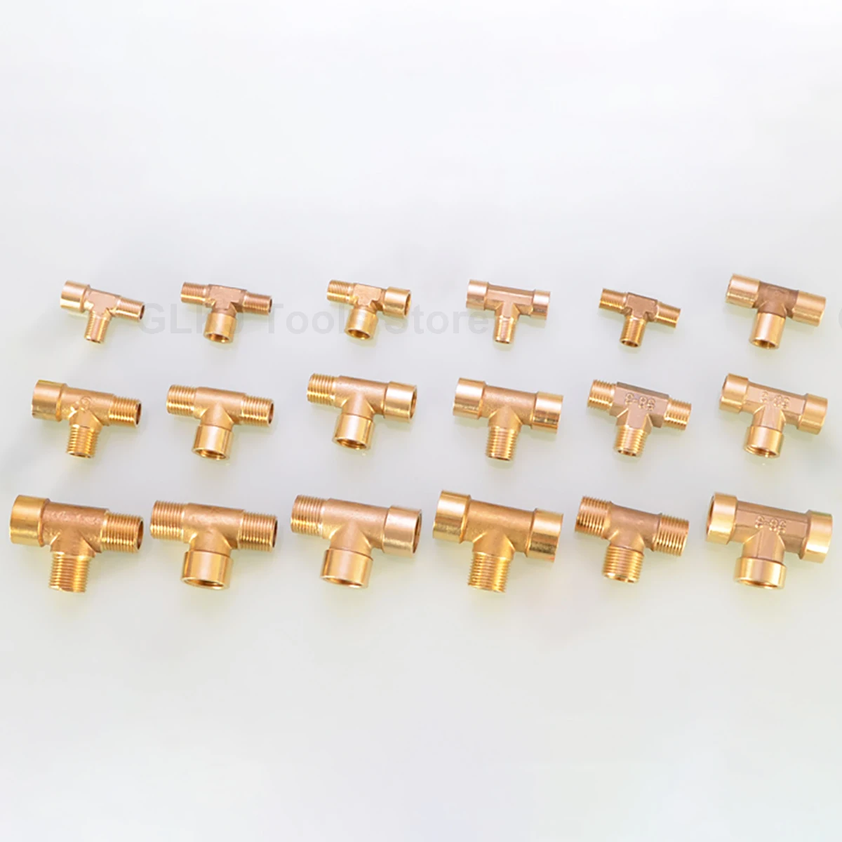 BSP 1/8 "1/4" 3/8 "filetto maschio/femmina ottone connettore a t a 3 vie raccordo idraulico pneumatico raccordo acqua carburante Gas adattatore rame