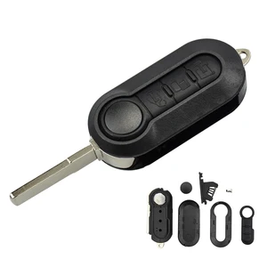 OKEYTECH-FLIP COLORED Fold Shell Remote Key, 3 Keychain button, Fiat 500, Panda, Punto, Bravo, Ducato, Citroen, Peugeot SIP22 8 Main Sales Botao Air Conditioning Stilo - №4