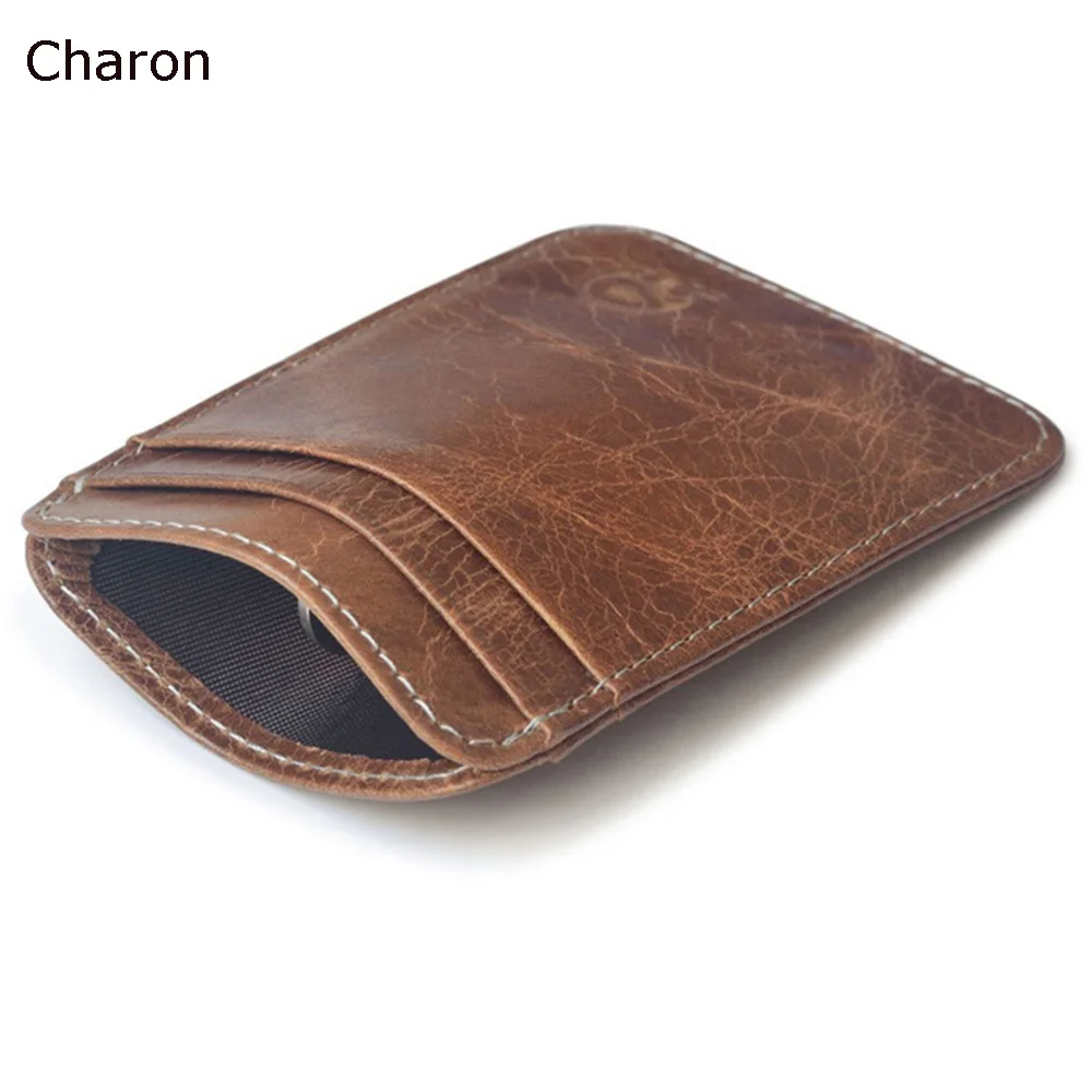 Genuine Leather Men Wallet Brown Coin Purse Small Mini Card Holder Male Wallet Pocket Thin Purses Money Bag Slim Wallet 2022 New