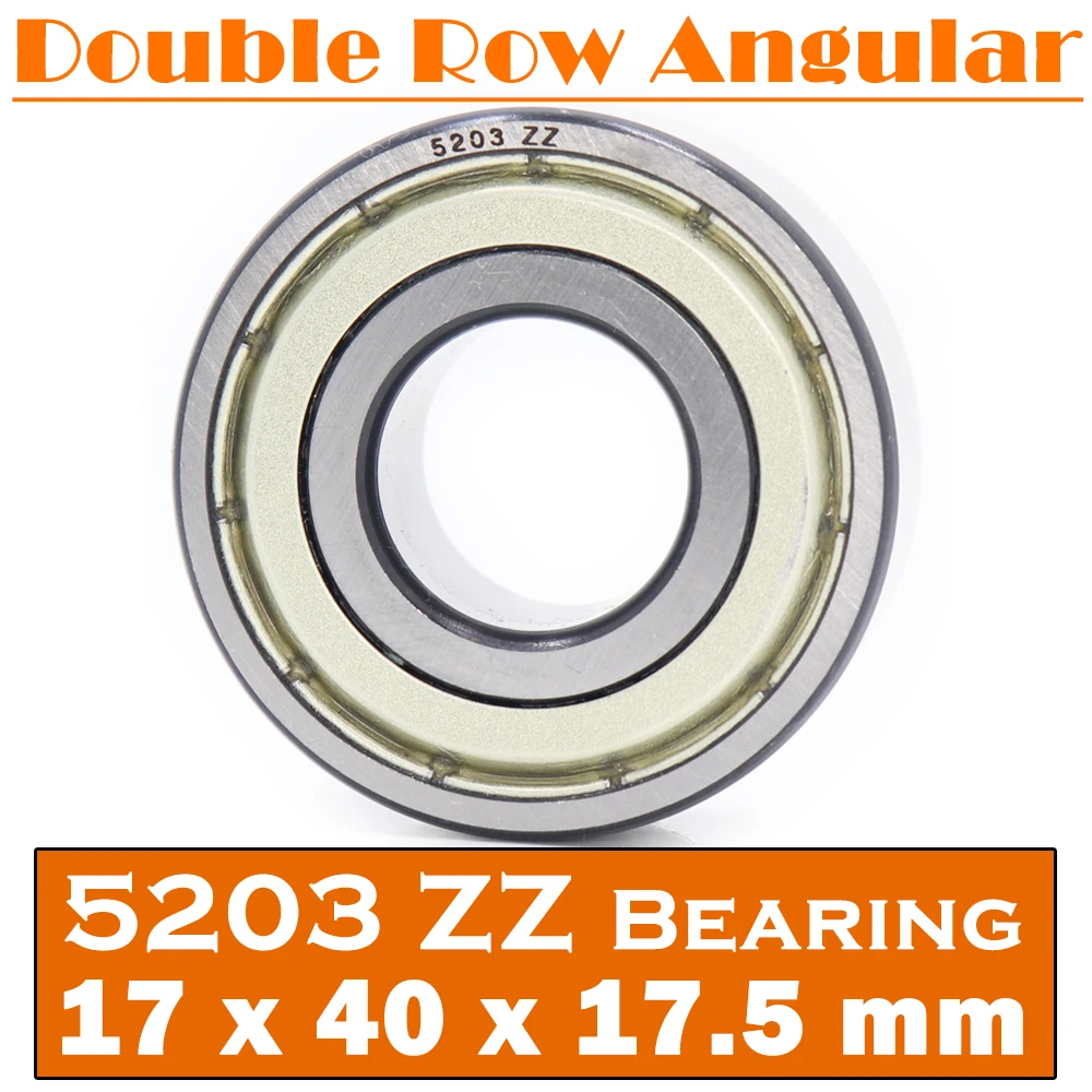 5203 ZZ Bearing 17*40*17.5 mm ( 1 PC ) Axial Double Row Angular Contact 5203ZZ 3203 ZZ 3056203 Ball Bearings