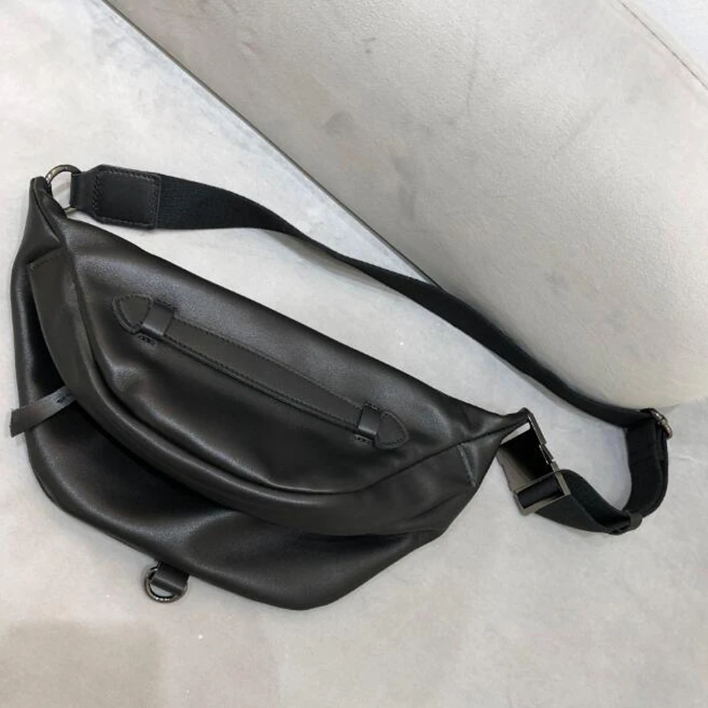 Bolso de hombro de cuero genuino para el pecho, bolsos cruzados geniales de piel de vaca de alta calidad, bolsos de hombro de sillín General para