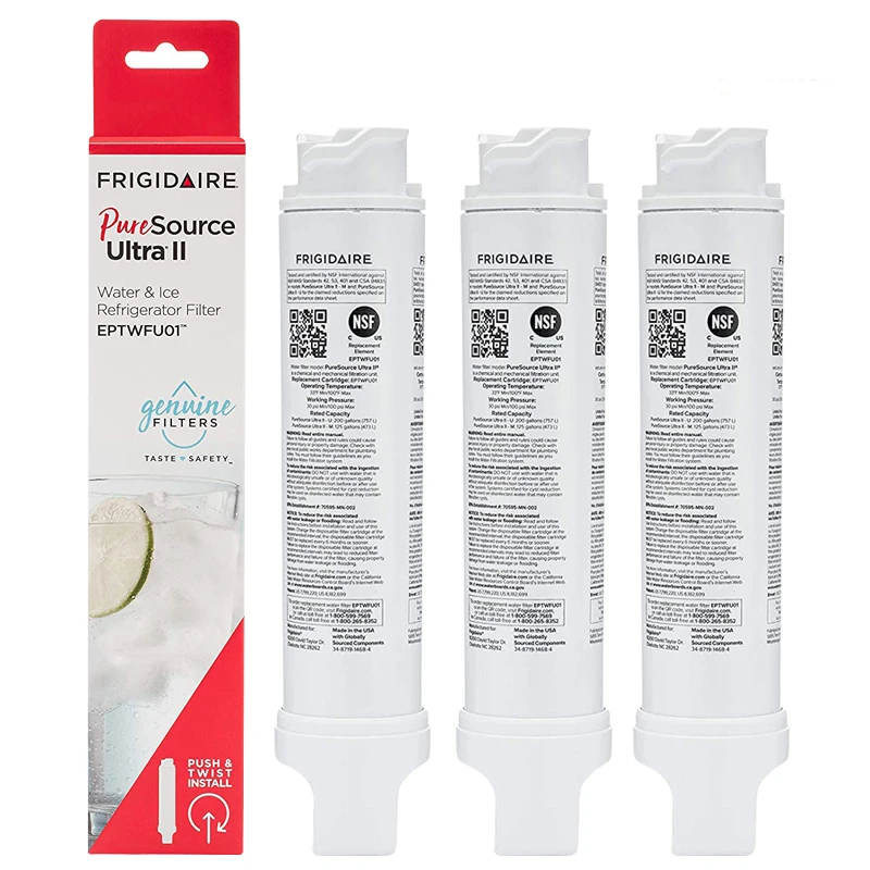 Replacement for Frigidaire EPTWFU01 Pure source Ultra II, Pure source Ultra 2, EWF02 Refrigerator Water Ｆilter