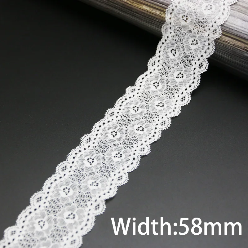 (5 meters/lot) white elastic lace Fabric underwear stretch laces Trim DIY Crafts Sewing