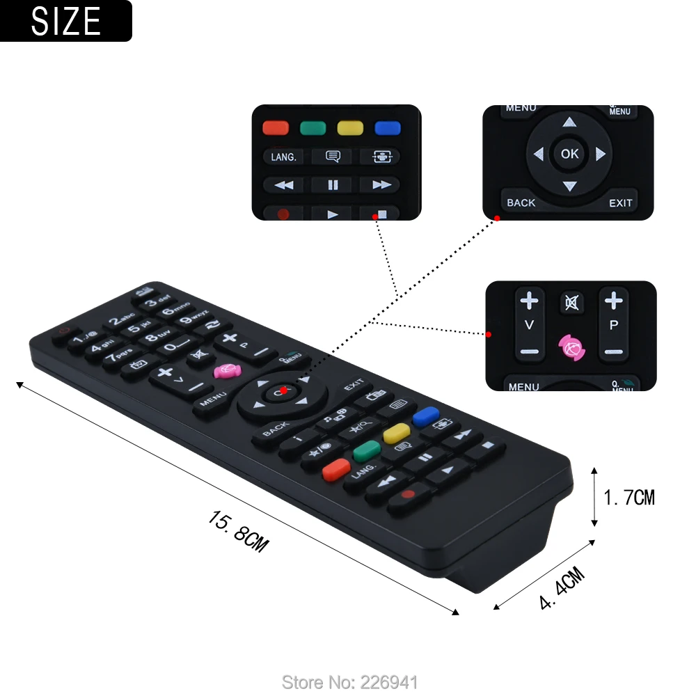 Controle remoto para TELEFUNKEN, RC4870, RC4875, RC4849, HITACHI, TECHWOOD TV, Telefunken, Finlux Shar