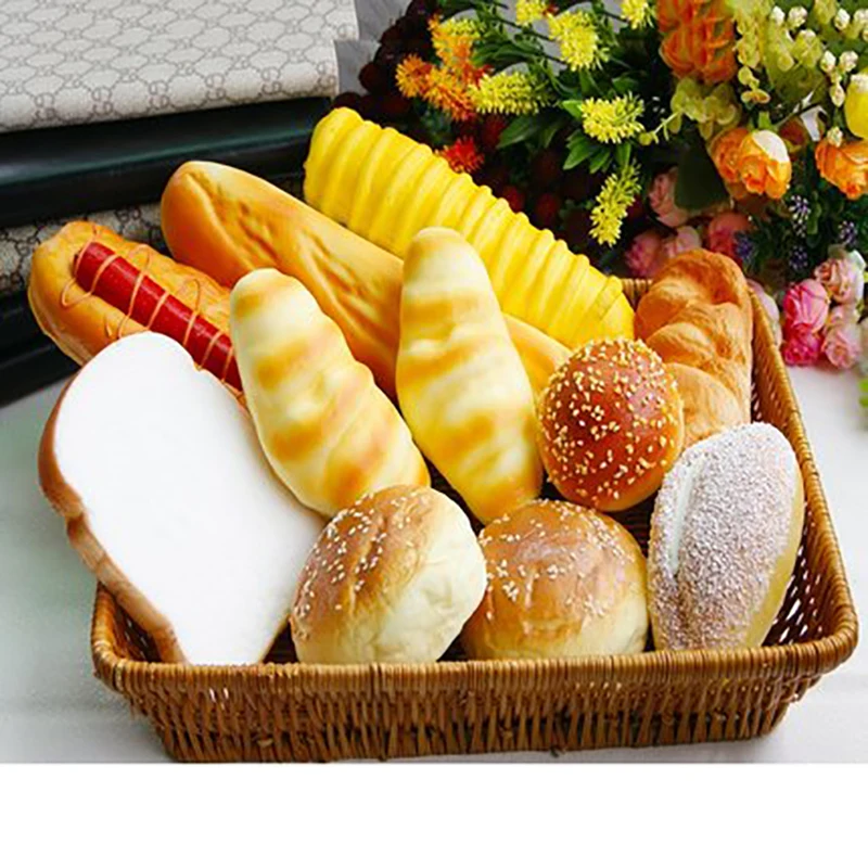 

11Pcs/set Artificial Kitchen реквизит для фотосъемки Fake Bread Donuts Soft Home Decoration Accessories Food Photography Props