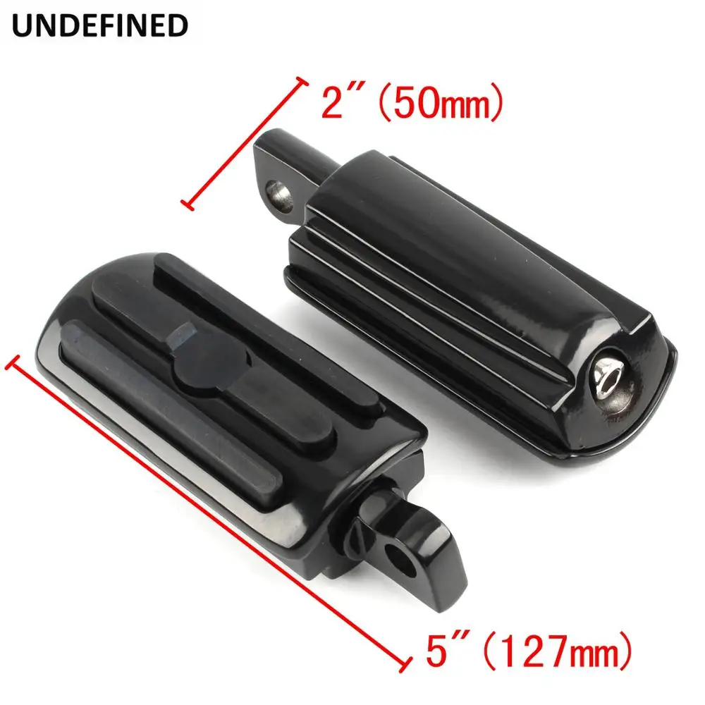 Black Motorcycle Highway Foot Pegs 32mm 38mm Engine Guard Crash Bar Footrest Kits for Harley Touring Dyna Softail Chopper Bobber