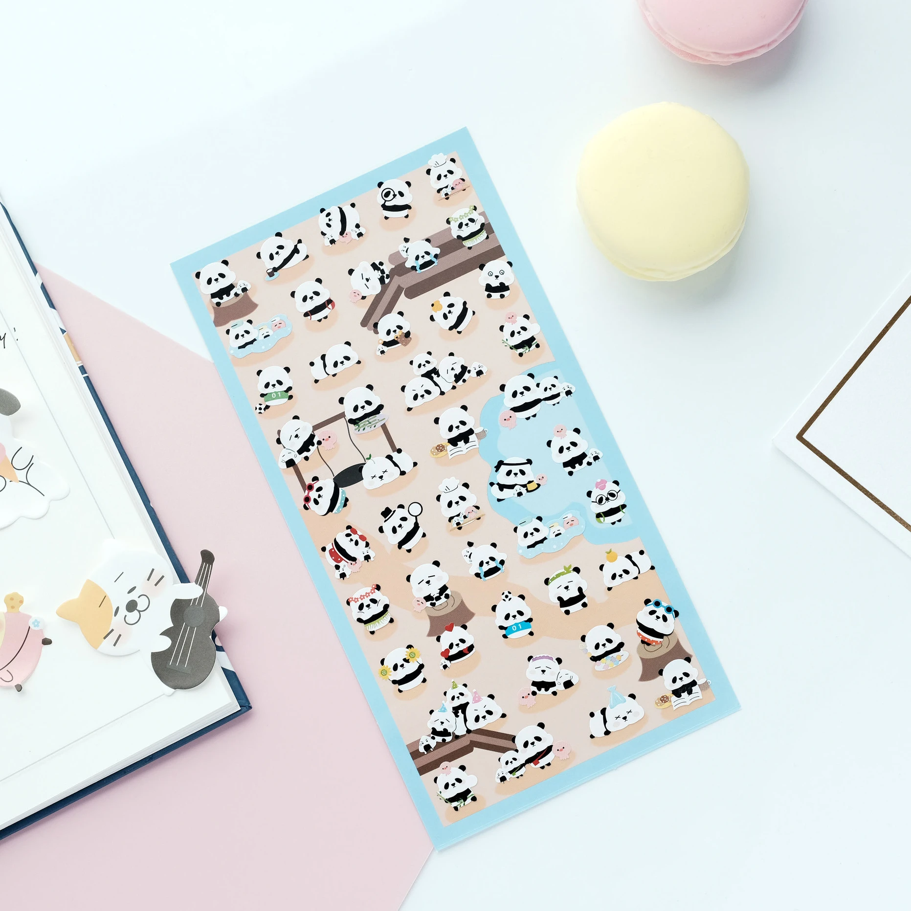 Nekoni Panda pies dziecko naklejki Scrapbooking materiał śliczne zwierzę dziennik papierowa naklejka estetyczne DIY Hobby zapasy rzemieślnicze