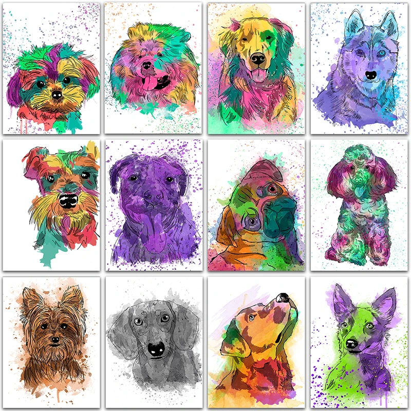 5D DIY Diamond Painting Kit animal dog Husky Bulldog Full Square&Round Diamond embroidery Cross stitch Diamond mosaic home decor