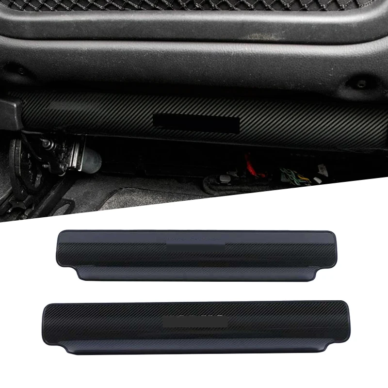 For Volvo XC60 XC90 S60 2017 2018 2019 2020 Rear Row Seat Anti-kick Pad Interior Decoration Refitting Special Carbon Fiber Style