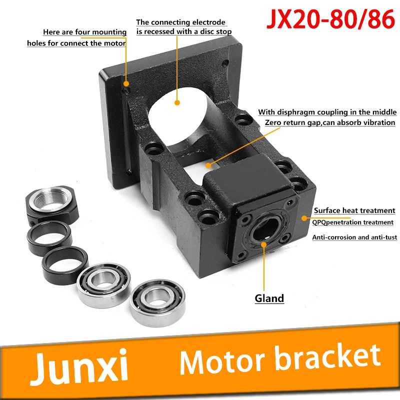 

Steel JX20-80/86-VCStepping servo motor seat screw support bearing fixed integrated bracket mountingfor name 23 24