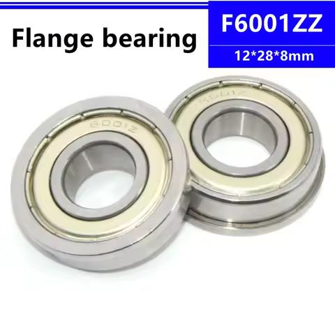 10pcs/50pcs F6001ZZ 12*28*8mm flange deep groove ball bearing 12x28x8mm F6001Z Flanged bearing