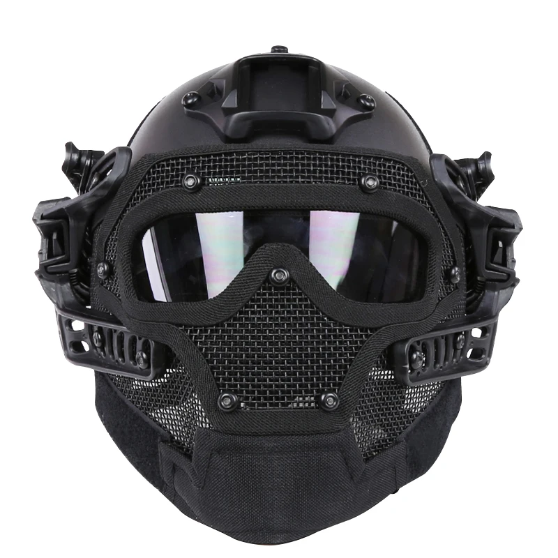 CX Helmet Steel Wire Mask Goggles Protective Equipment Clear Vision Comfortable Breathable Detachable