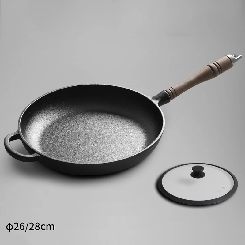 Home Gas Induction Cooker Cast Iron Nonstick Frying Pan Egg Pancake Steak Durable Saucepan Panelas Cooking Pots Skillet Cookware