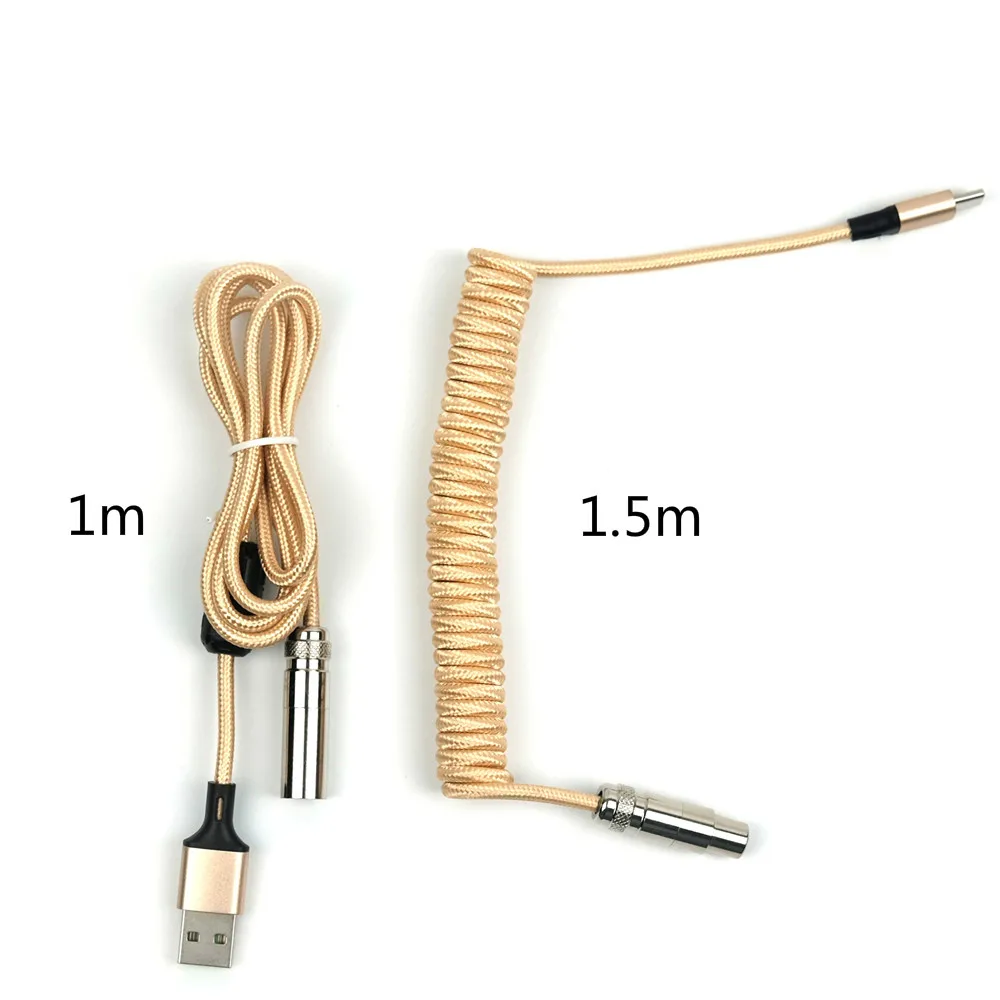 USB Aviator Connector สายเคเบิล Type-C แป้นพิมพ์สาย Mechbles ที่กำหนดเองสำหรับคีย์บอร์ด