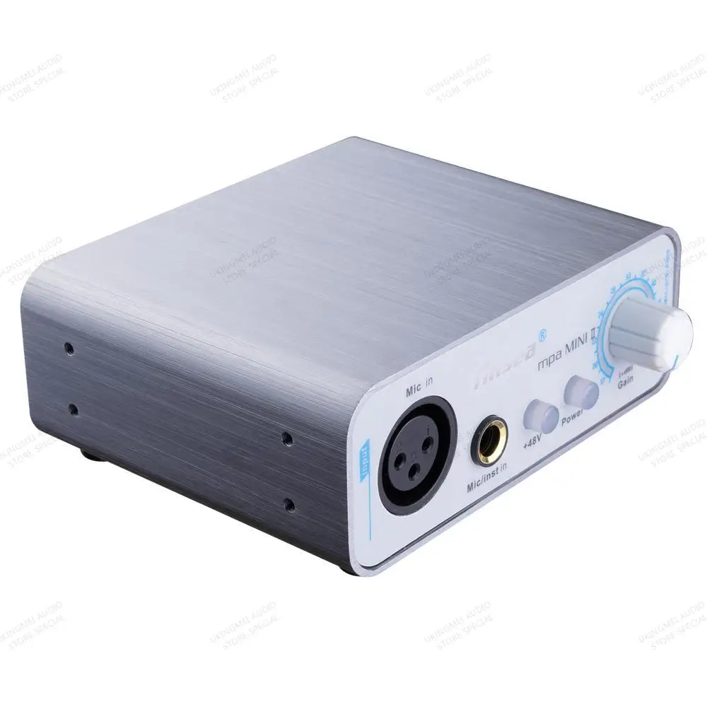 Tinsea mpa MINI2 직업 Mic-pre Amp for livestream 사운드 카드 잔향 가라오케 48V 팬텀 전원 공급 장치 모니터링